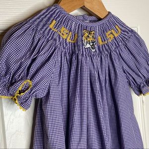 LSU Smocked Dress